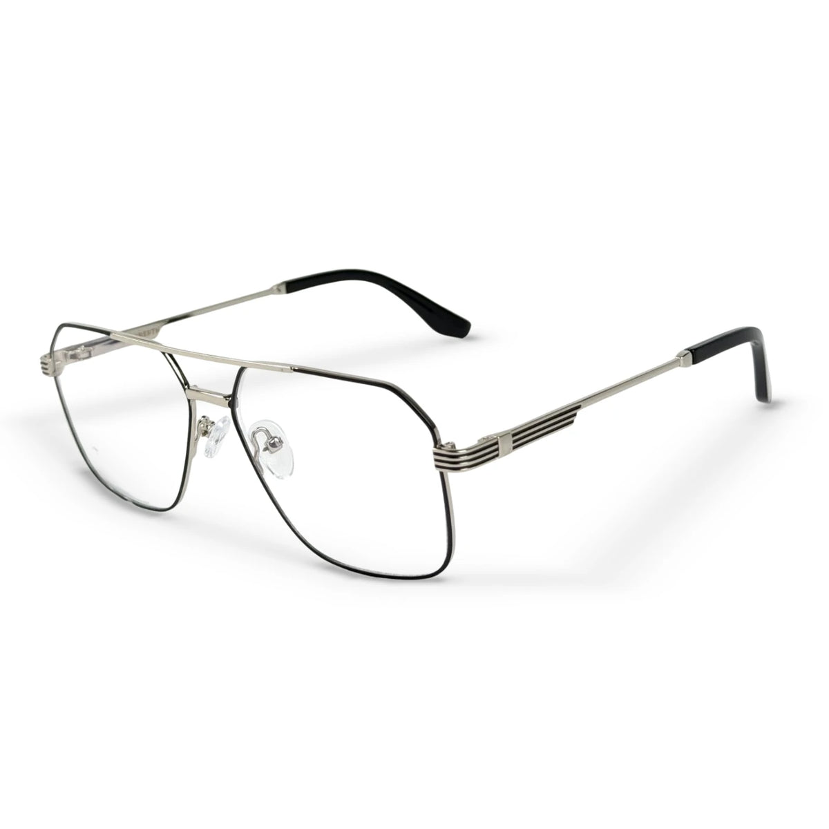 Montura Metálica 91399 - Plateado · Transparente · Plateado
