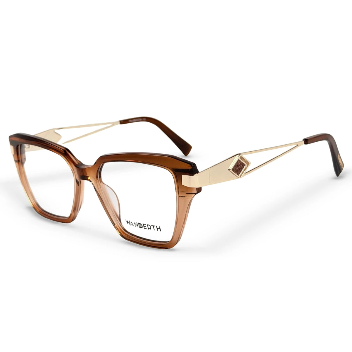 Montura Acetato y TR90 G8172 - Café · Transparente · Dorado